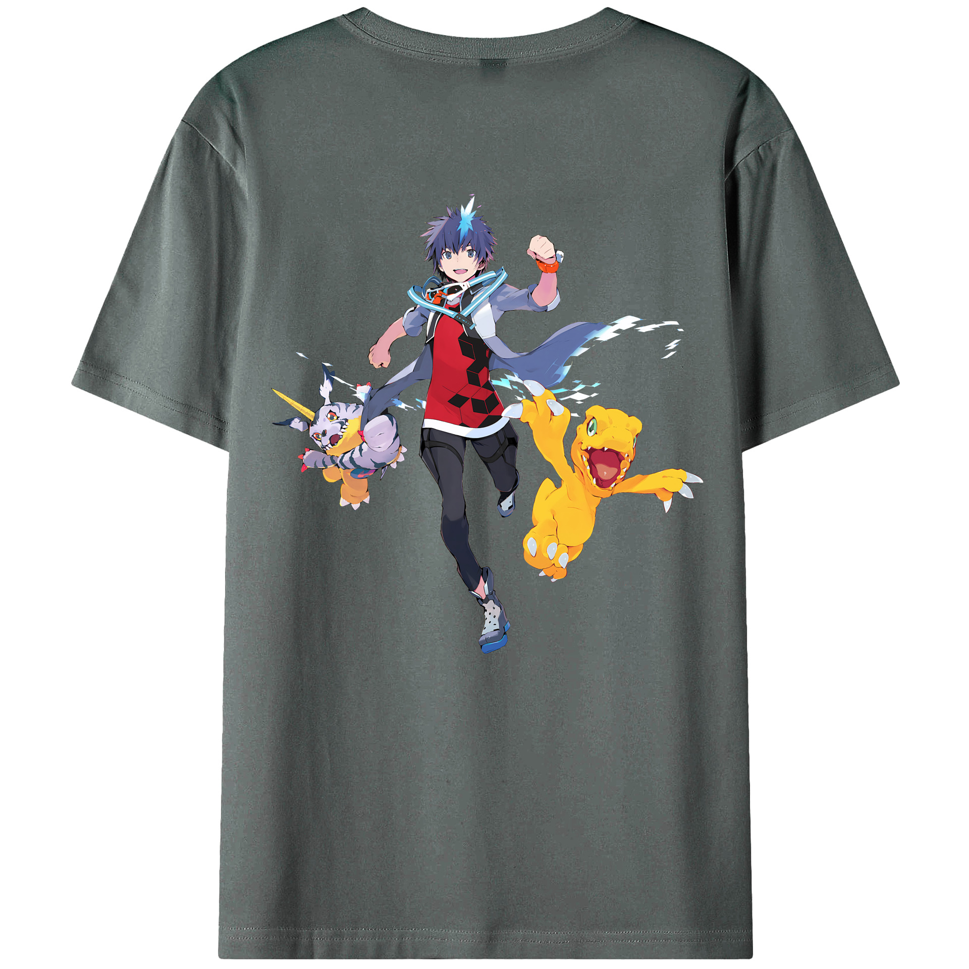 （画像用） Digimon デジタルモンスター/デジモン 綿100％半袖Tシャツ（背面プリント）